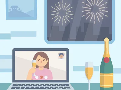 Wishing everyone a happy 2022! 2022 collaboration happy new year illustration vector