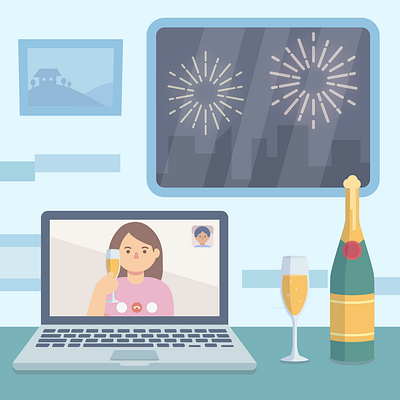 Wishing everyone a happy 2022! 2022 collaboration happy new year illustration vector