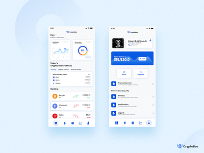 Crypto Mining Management App UI Design app bitcoin card clean credit crypto interaction investment minimalist mobile payment prototype trading ui ux wallet
