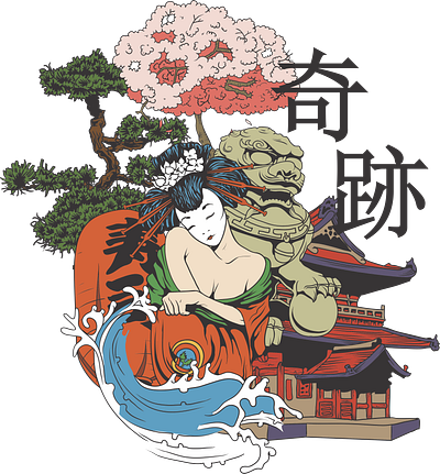 japanese geisha artwork elements geisha geisya japan japanese logo nipon nippon vector