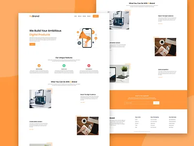 ReBrand Marketing Landing Page agency landing page design business landing page design creative landing pages figma landing page landing page design landing page design agency landing page responsive landing page ui minimalist landing page website landing page design