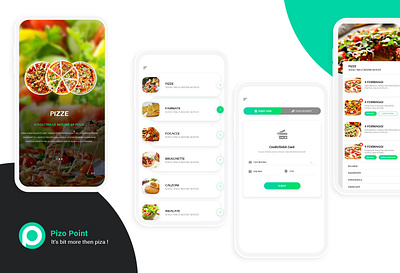 Pizo Point food app graphic design illustration logo mobile app ui