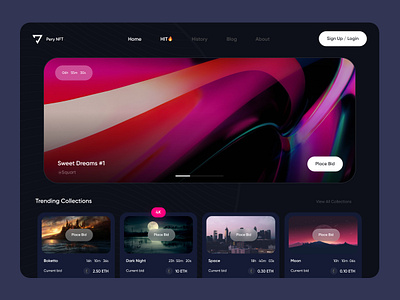 NFT Website Dark bitcoin blockchain crypto cryptocurrency design ico metamask nft design nft landing nft market nft marketplace nft web stake staking token ui ui design uidesign uniswap