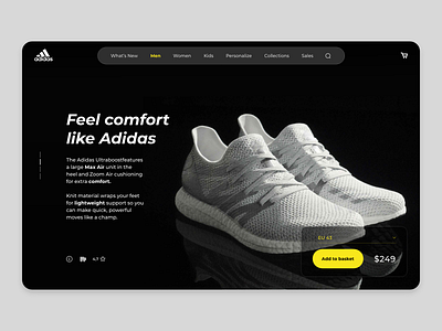 Adidas landing Page Design design graphic design u ui uidesign uiux uxdesign