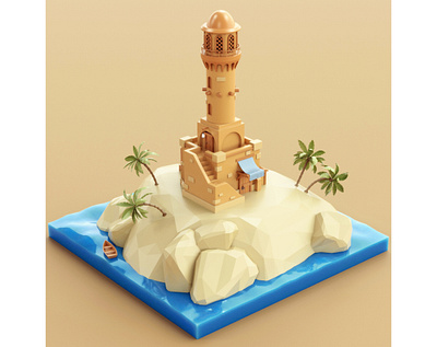 Arab Lighthouse arab lighthouse stylized