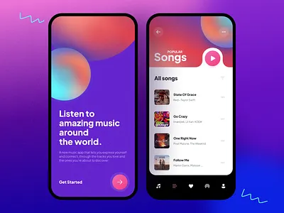 Music App Concept app app design app ui apple music concept daily ui challenge dailyui design ios minimal mobile design music music app music app design music app ui saavan spotify ui ui design ux