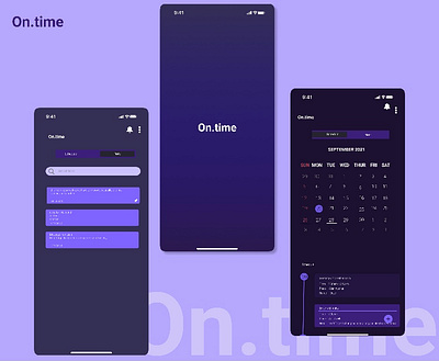 On.time calender design product designer ui uiiux ux