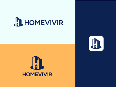 HOMEVIVIR LOGO DESIGN 3d animation branding design graphic design graphicdesign h logo h logo design identity branding illustration illustrator logo logo a day logodesign logoideas logos logotype motion graphics real estate ui