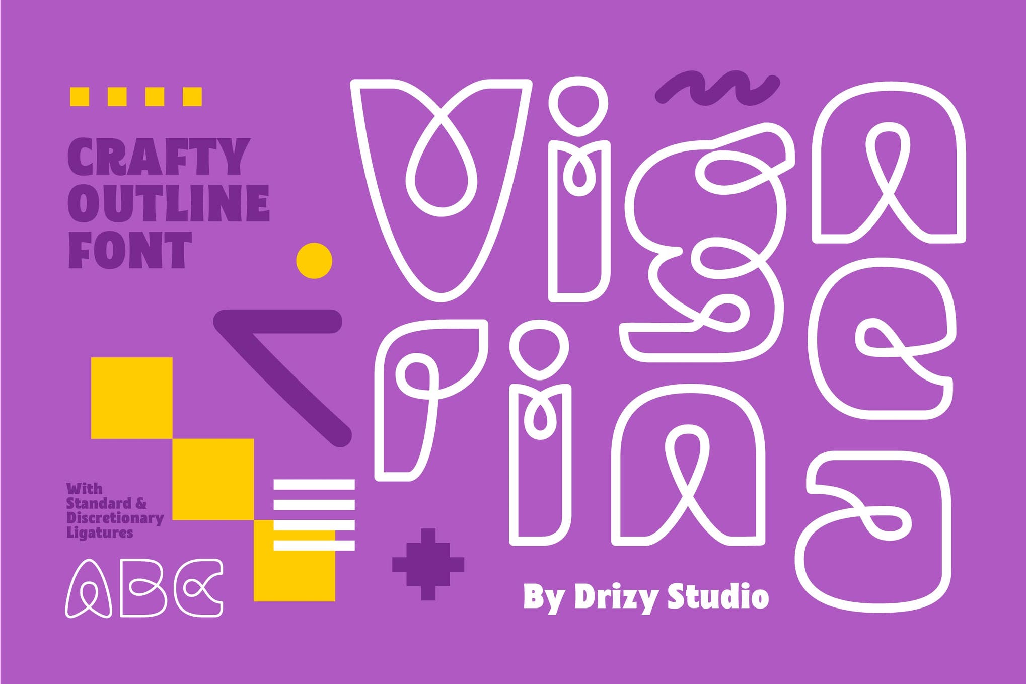 Vignerina Outline Font app branding crafty design display font graphic design illustration logo outline serif typeface typography ui ux vector