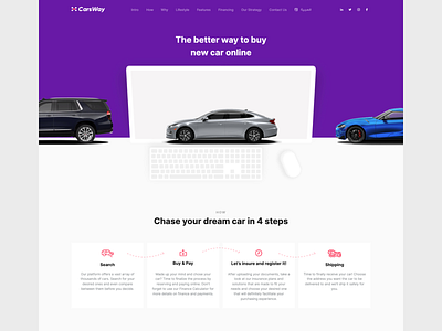 CarsWay Website app colors concept design illustration logo ui ux vector visual