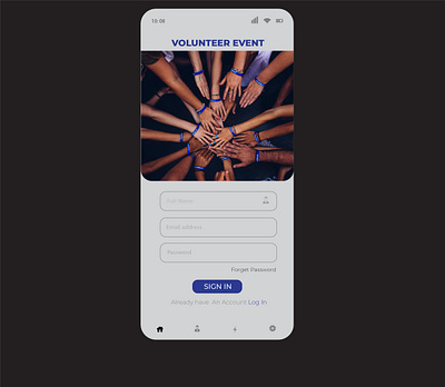 volunteer event #dailyui #001 app branding desgins design graphic design illustration singin typography ui uiux uiuxdesign ux vector