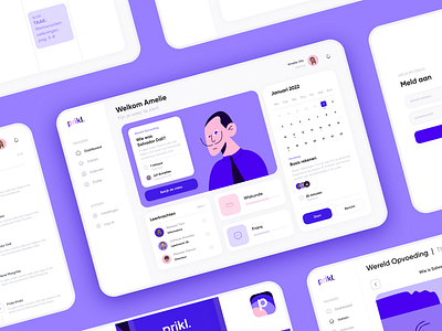 prikl. - online learning platform for kids app branding color design figma illustration ui ux webapp