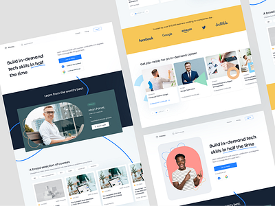 Landing Page - Exploration branding clean course education home identity landing page lms teaching tutur ui ux website