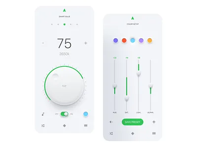 Lights controller app controller neumorphism portfolio smart home ui ux