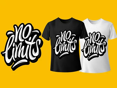 No Limits branding design illustration typography