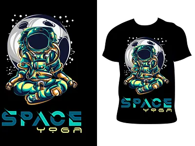SPACE YOGA branding design illustration typography vector