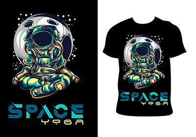 SPACE YOGA branding design illustration typography vector