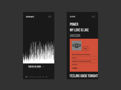Therr Maitz web-site concept band design mobile music responsive ui ux web design