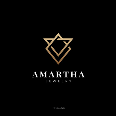 Amartha jewelry logo branding desain design ikon illustration ilustrasi logo merek ui vektor