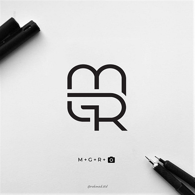 Letter MGR logo branding desain design ikon illustration ilustrasi logo merek ui vektor