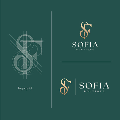 Letter SF logo branding desain design ikon illustration ilustrasi logo merek ui vektor