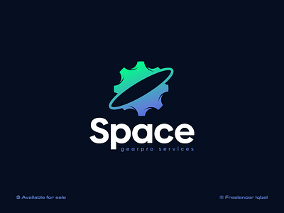 Space Gear Logo Design | Logo Mark automotive brand identity branding business carwash logo corporate logo design gear logo gradient identity logo logo design logo designer logodesign minimalist logo modern logo services logo space startup vector