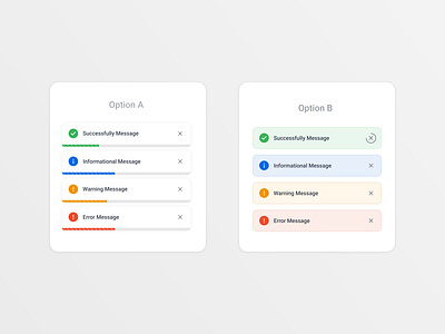 Toast Notifications adobe adobe xd alert bar components design dialog modal notification popup progress progress bar snack bar toast ui uiux ux warning
