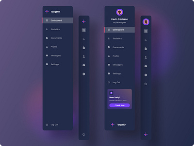 Sidebar Navigation app avatar buttons collapsed concept figma gradient icons inspiration logo navigation notification sidebar ui colors ui design ui theme ux design web apps web design