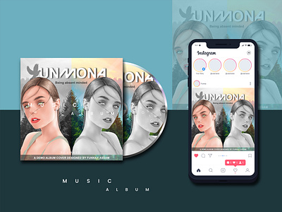 Album Cover Design album branding cover design design illustration logo music post design product