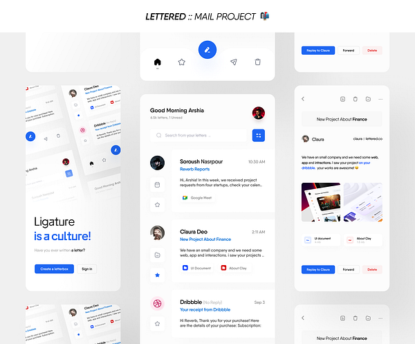 Lettered :: Mail Project by UnArshia for Reverb on Dribbble