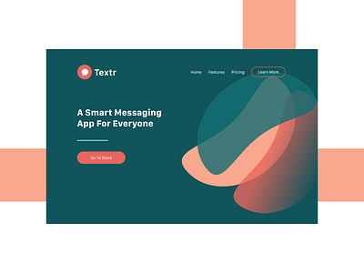 Textr Landing app branding design illustration logo minimal portfolio ui ux web