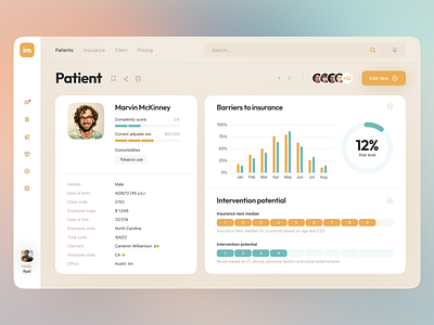 Insurance Dashboard app dashboard design insurance minimal typography ui ux