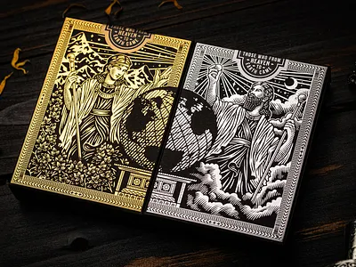 The Great Creator / Gold and Silver Edition ancient design drawing graphic design illustration packaging playing crads