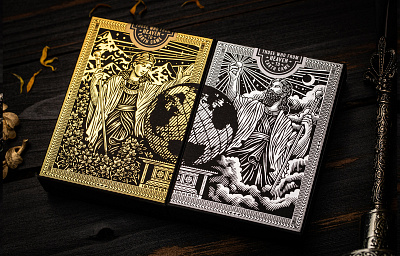 The Great Creator / Gold and Silver Edition ancient design drawing graphic design illustration packaging playing crads