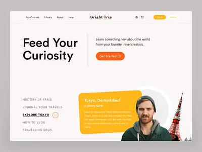 Bright Trip Redesign jhonny harris landing page redesign ui website design youtube