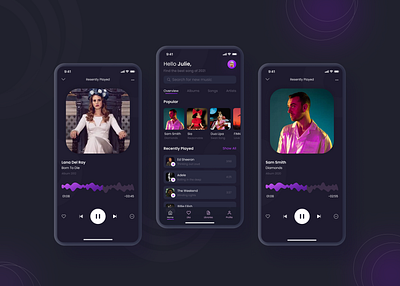 Music Player design music app ui uidesign ux