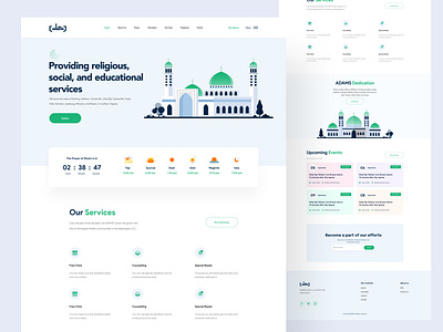 Adams Center Website Redesign branding design flat illustration logo redesign splash ui ux vector