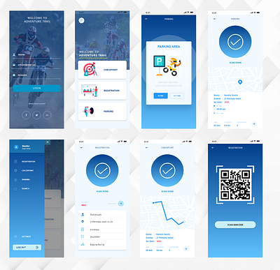 Desain UI Mobile APP Trail branding illustration ui vector