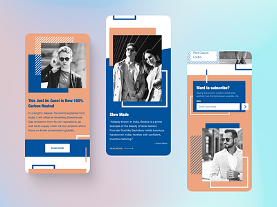 Fashion magazine - Mobile design design concept fashion homepage magazine men mobile modern responsive ui ui ux ui design web design women