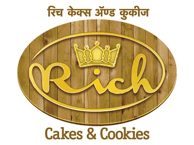 Rich Cakes and cookies logo branding design logo typography