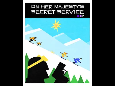 ON HER MAJESTY'S SECRET SERVICE 007 book cover caricature character design design illustration james bond movie poster saul bass vector