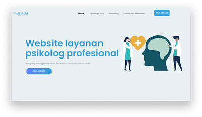 Psikolog landing page design ui ux