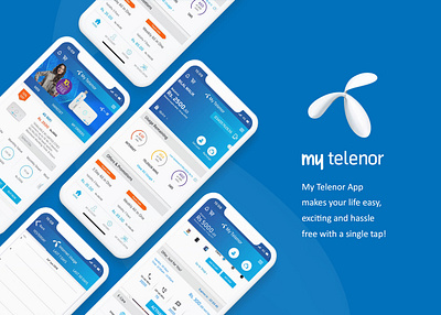 my telenor app app design design mockup pakistan selfcare ui
