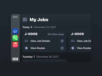 Hack Day 21' - Sitetracker for CarPlay android auto carplay contractor field work jobs