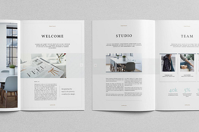 Design Proposal a4 agency brief brochure business clean creative design editorial estimate indesign layout letter magazine marketing modern print project proposal studio