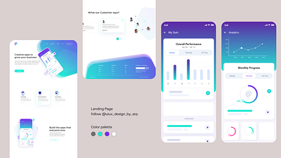 Performance App adobe adobexd app branding design details graph illustration logo overall performance stats ui ux vector