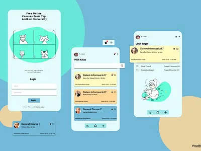 e-learning class by visualdhy app design graphic design illustration typography ui vector