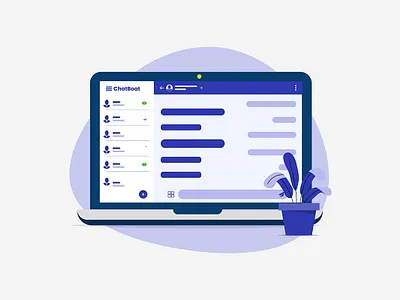 Modern Chatting Web App Design illustration chatting app communication app landing page modern ui ui ui design user interface web web design