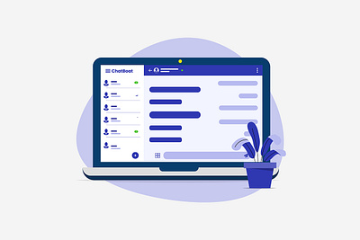 Modern Chatting Web App Design illustration chatting app communication app landing page modern ui ui ui design user interface web web design