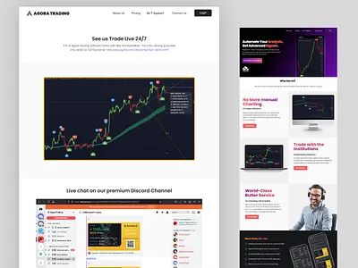 Stock Trading Landing Page b2b design figma interface mockup stock trading trending ui user experience ux ux design uxui